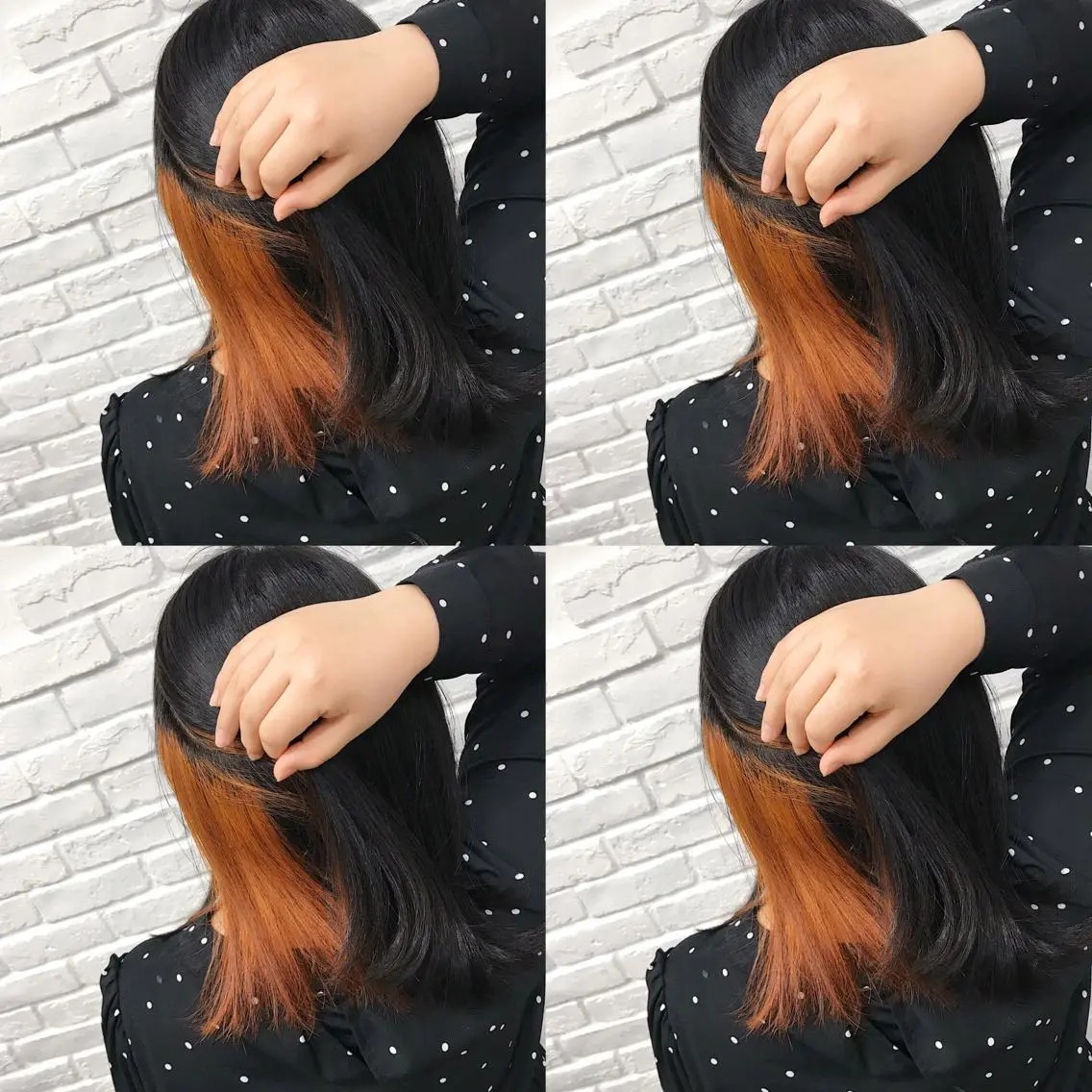 ミディアム カラー ヘアアレンジ ヘアカラー トリートメント TAKUMAブリーチ /切りっぱなし🪽のヘアスタイル
