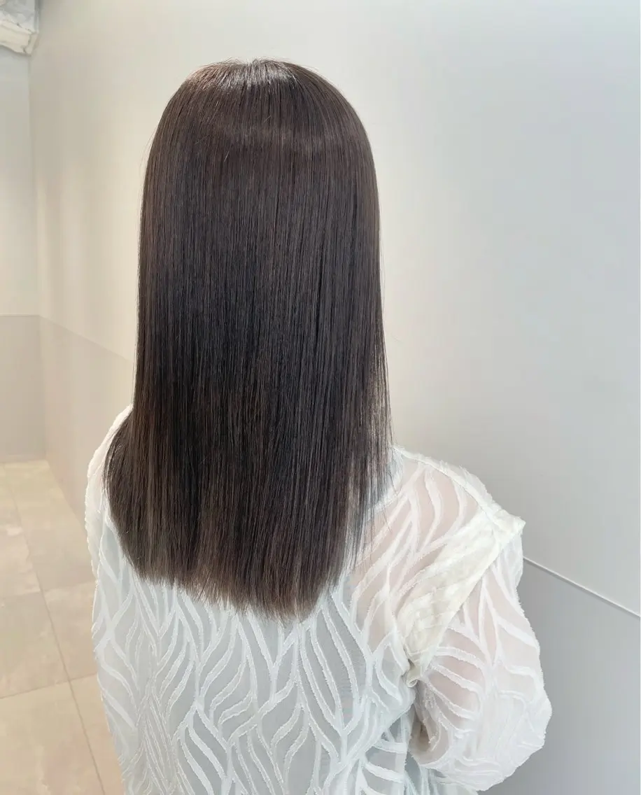 セミロング カット ヘアカラー トリートメント 💎透明感カラー💎 ナチュラルテイストのヘアスタイル