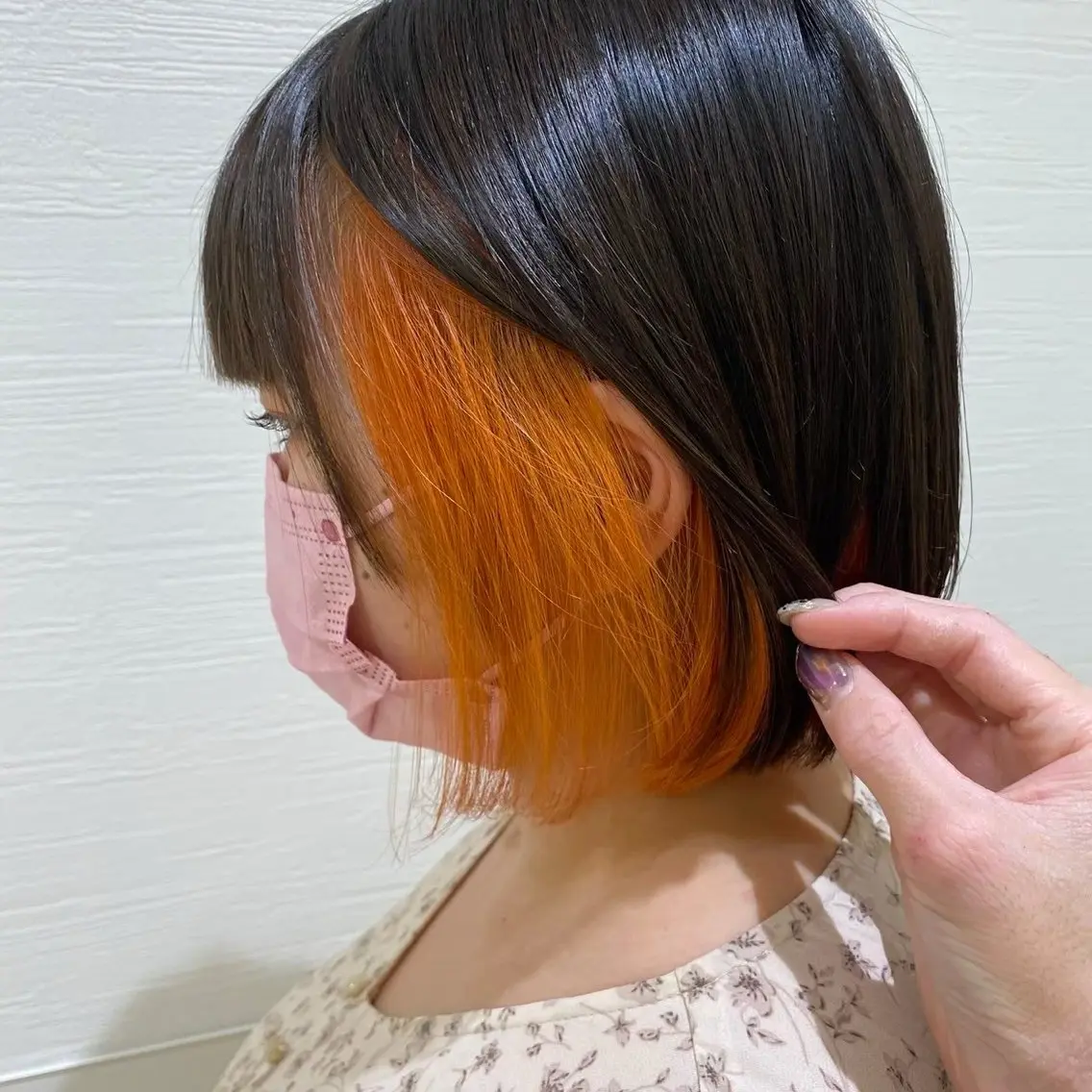 ［お顔周りを華やかに✨］イヤリングカラー＋全体カラー＋Aujua1 stepトリートメントの写真