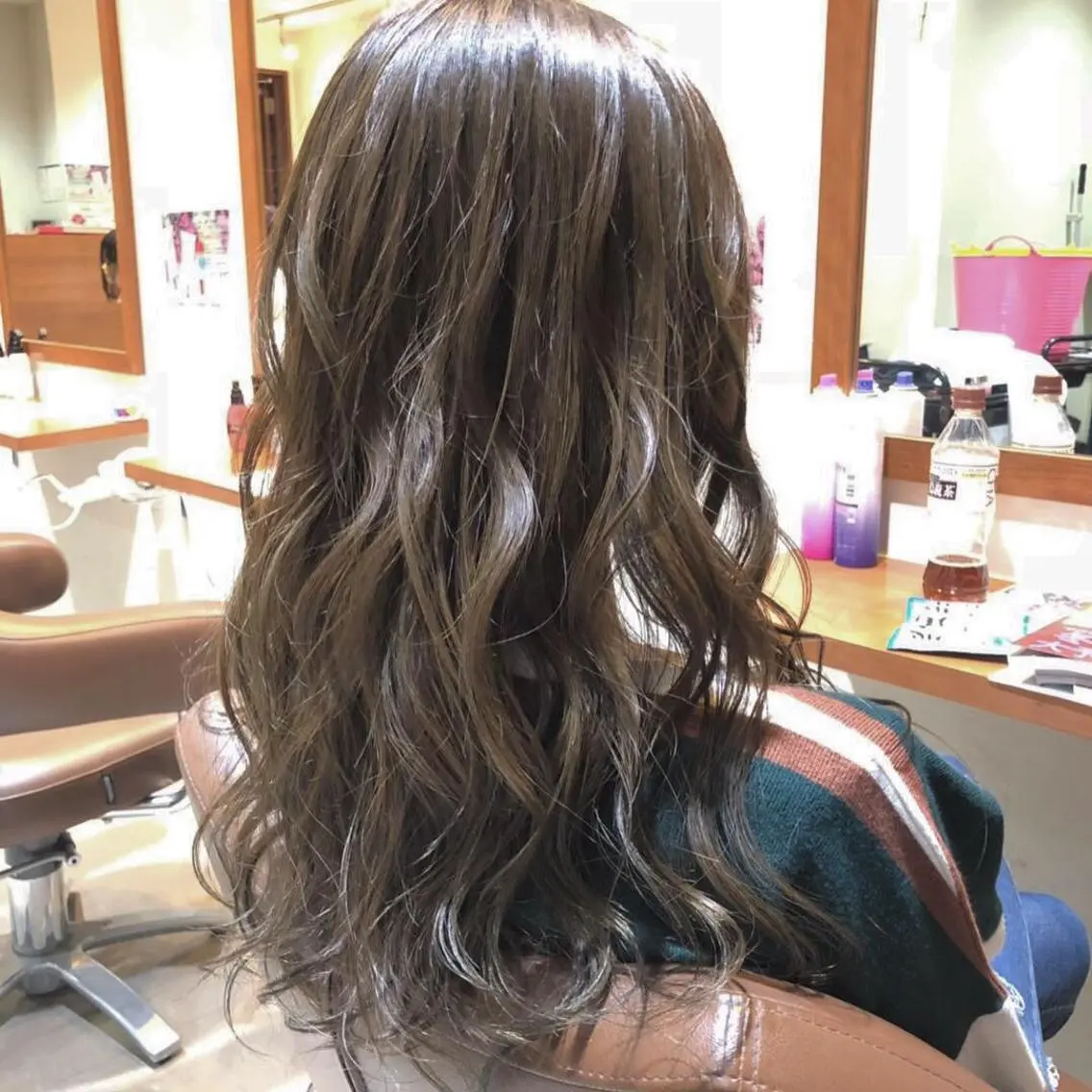 ロング カラー アッシュ ベージュカラー 萩原 凌✄のヘアスタイル