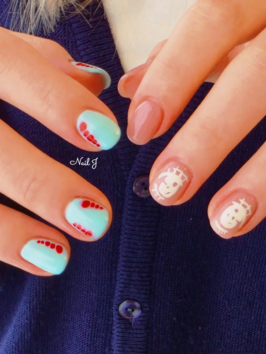 ネイル ガーリー 韓国ネイル 夏ネイル ハンドネイル Nail Jのネイルデザイン