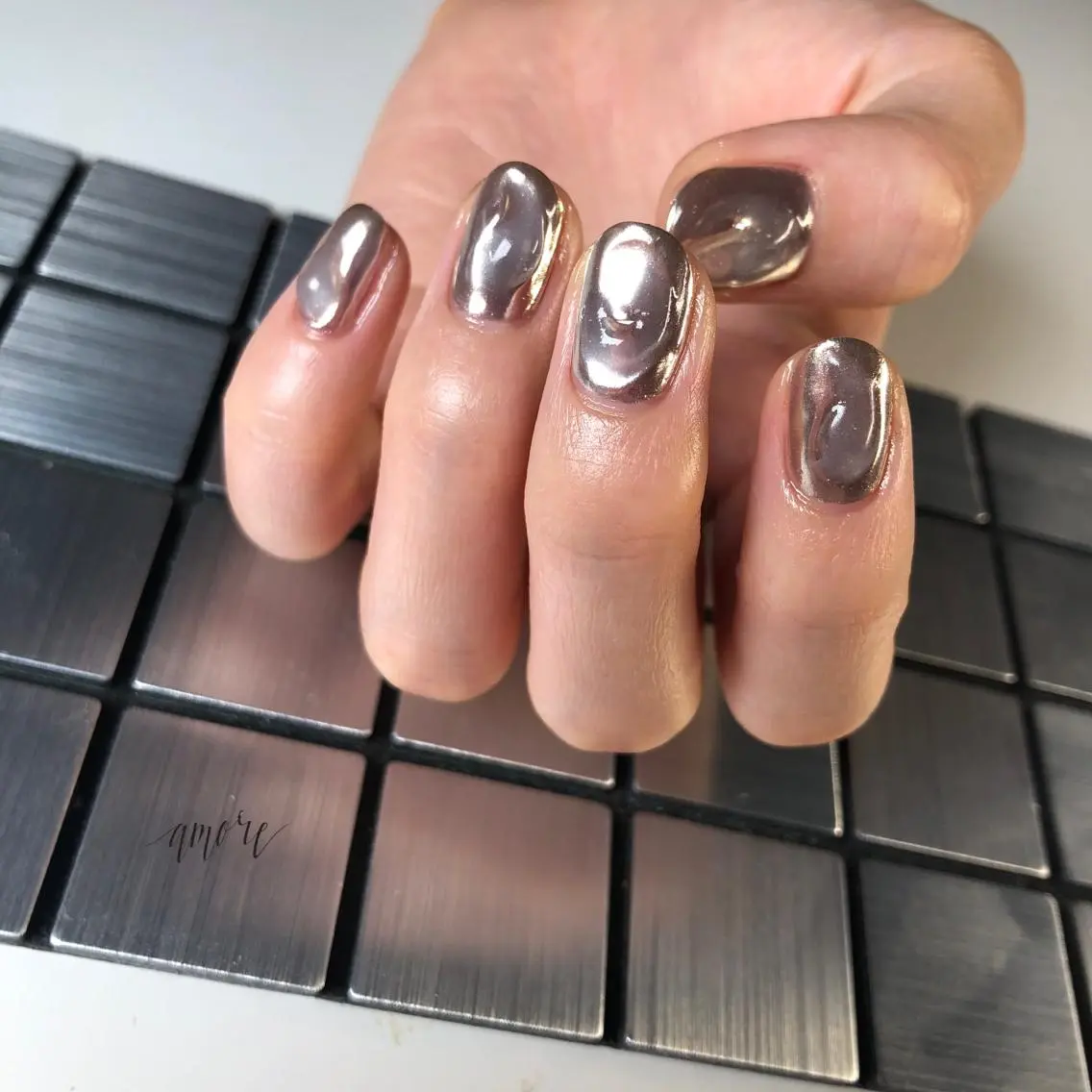 ネイル ジェルネイル ミラーネイル ニュアンスネイル 春ネイル You kyehwaのネイルデザイン