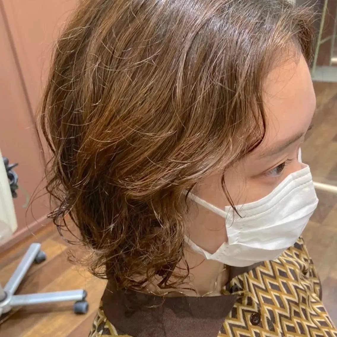 ミディアム パーマ 【パリ研修済】貝沼 しおん（矢場町）のヘアスタイル