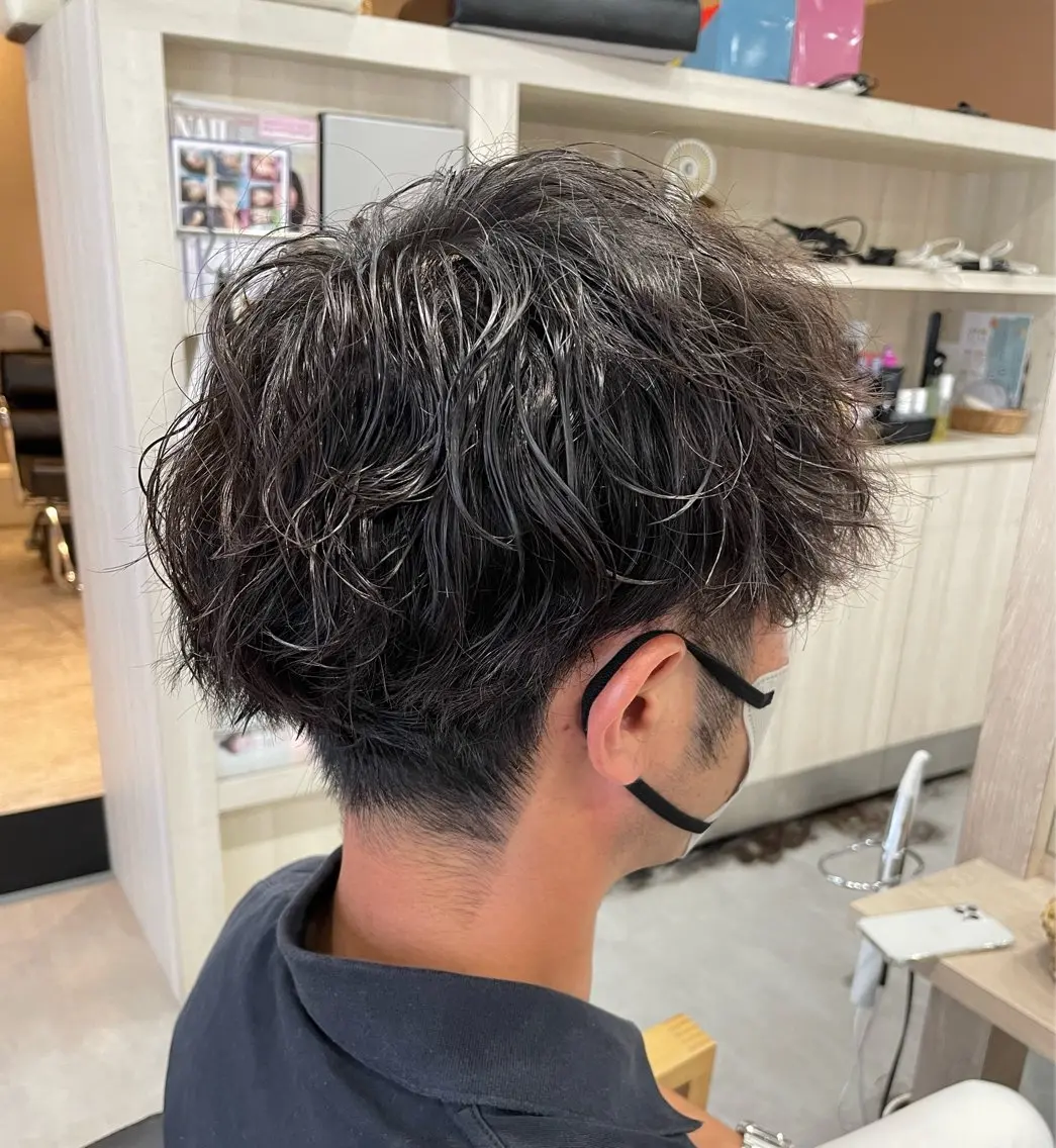 メンズ カット パーマ 永田 まどかのヘアスタイル