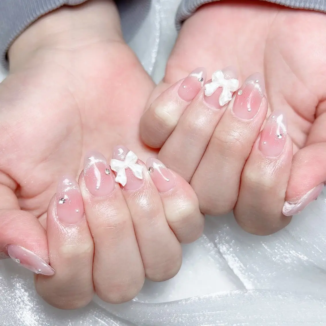 メンズ ネイル メンズ韓国風 アートネイル オーロラネイル ガーリー キラキラネイル ハンドネイル Nail salon 木にいるのネイルデザイン
