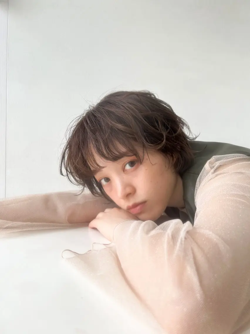 ショート 🫧透明感イルミナ カラー🫧三浦菜々子のヘアスタイル