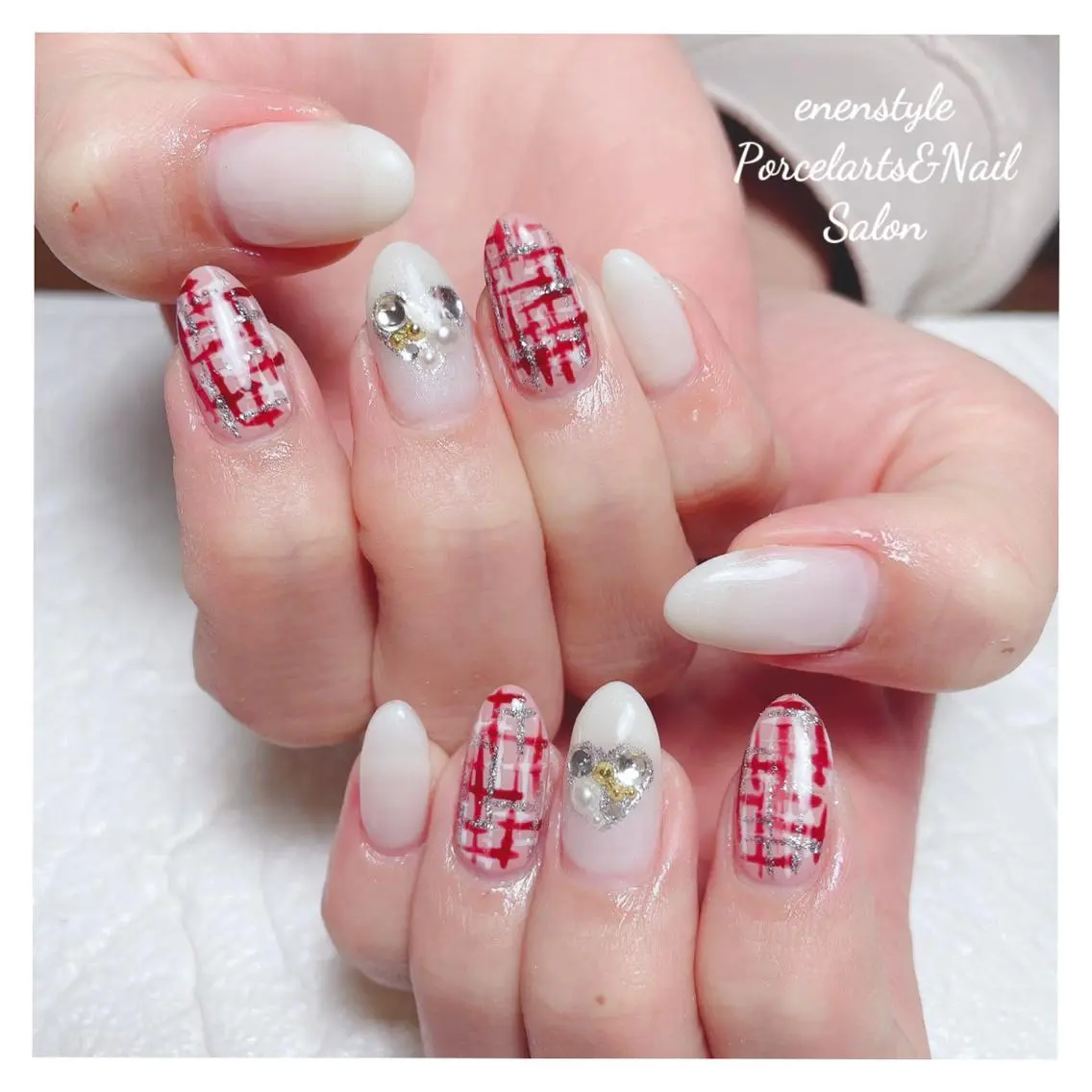 ミディアム ネイル 🐾enen style 🐾のネイルデザイン