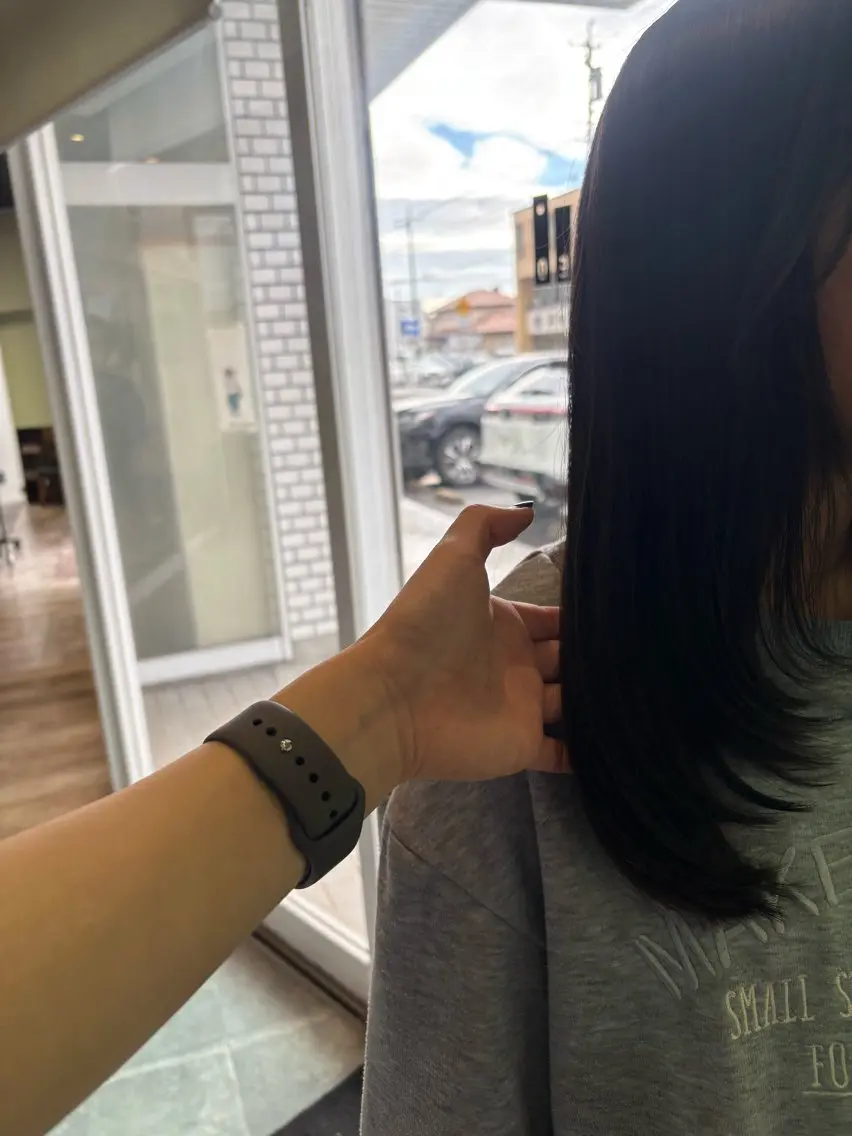ロング 顔まわりレイヤー 顔周りカット レイヤーカット 古田 穂香/似合わせカラーのヘアスタイル