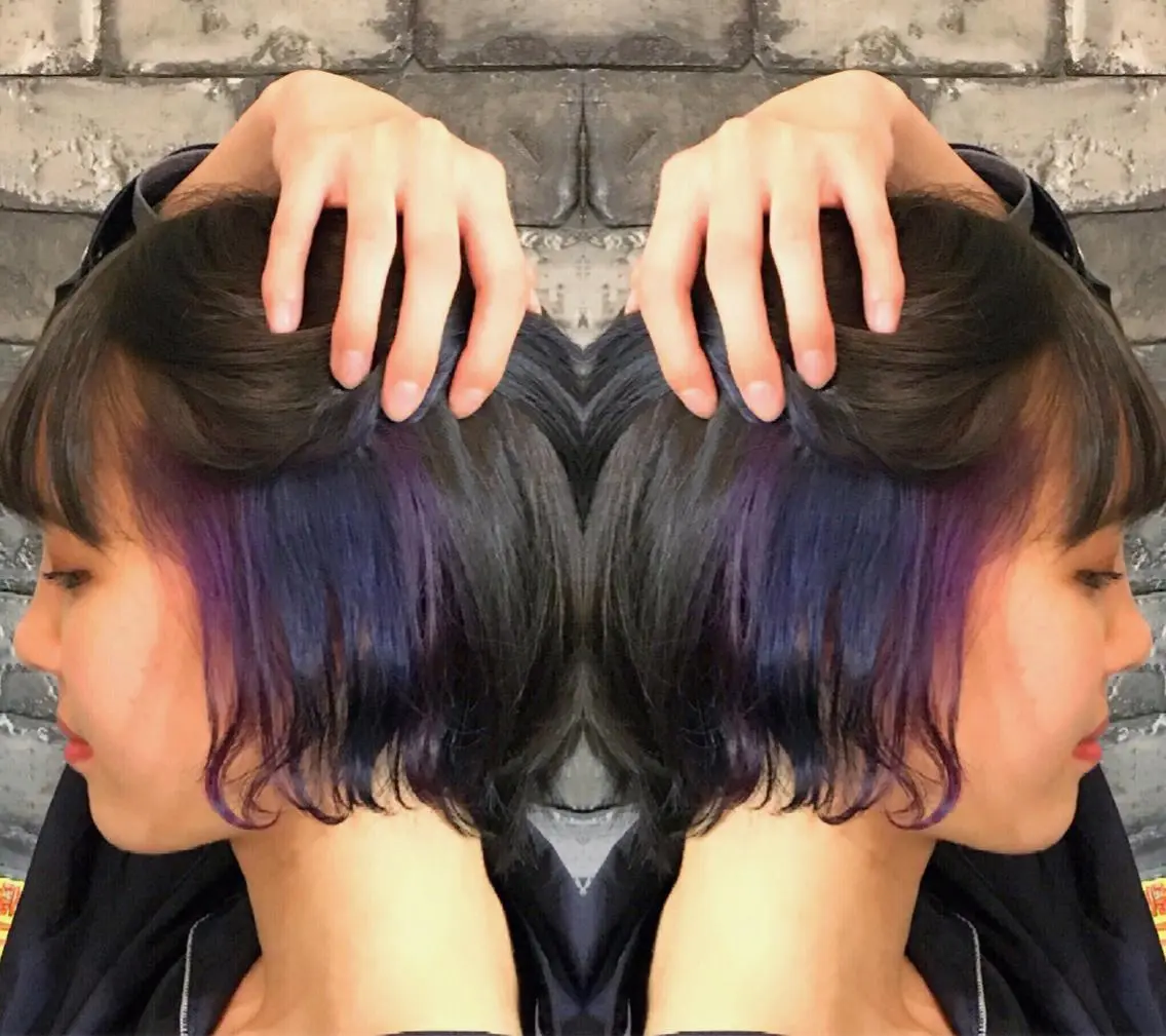 ショート パープルカラー 外国人風カラー ❤️千葉県代表❤️ 店長❤️柿本翔一朗のヘアスタイル