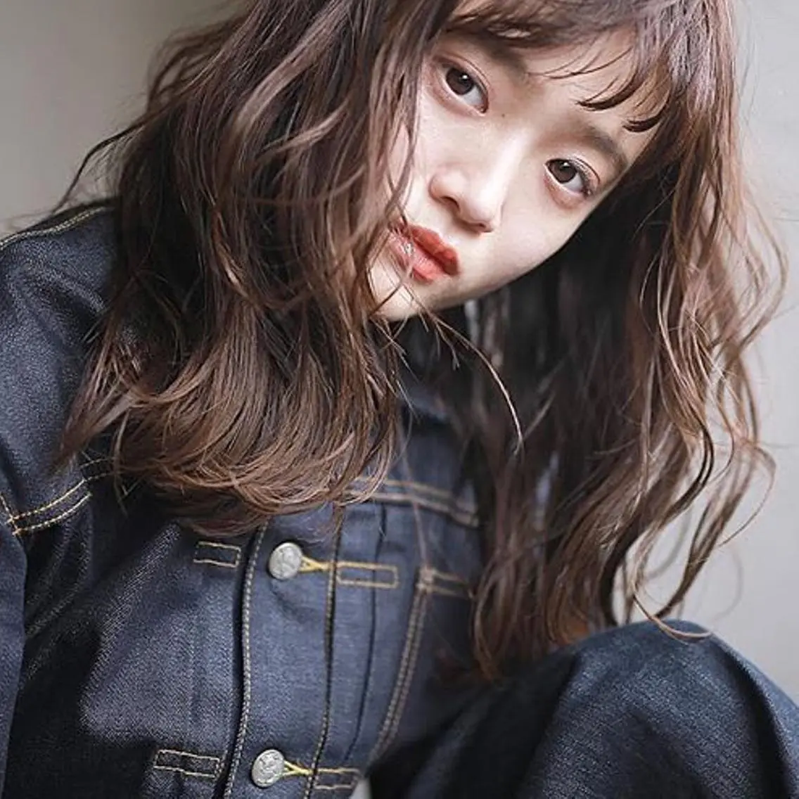 ミディアム カラー カット 縮毛矯正 トリートメント 坂本 裕介のヘアスタイル