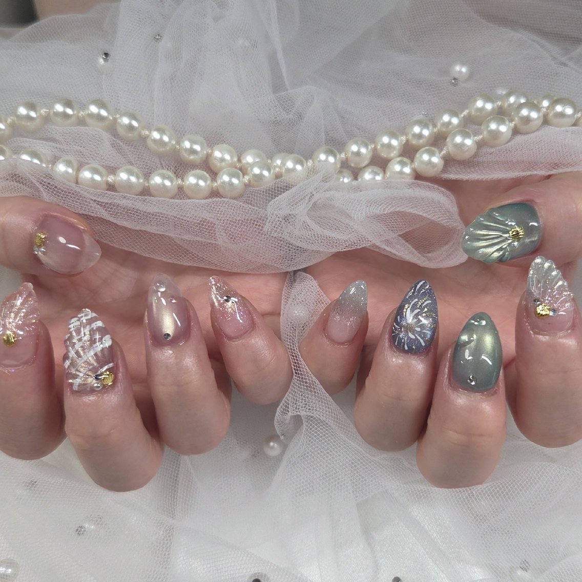 ネイル ハンドネイル Cielel🦋 Eri✧*。のネイルデザイン