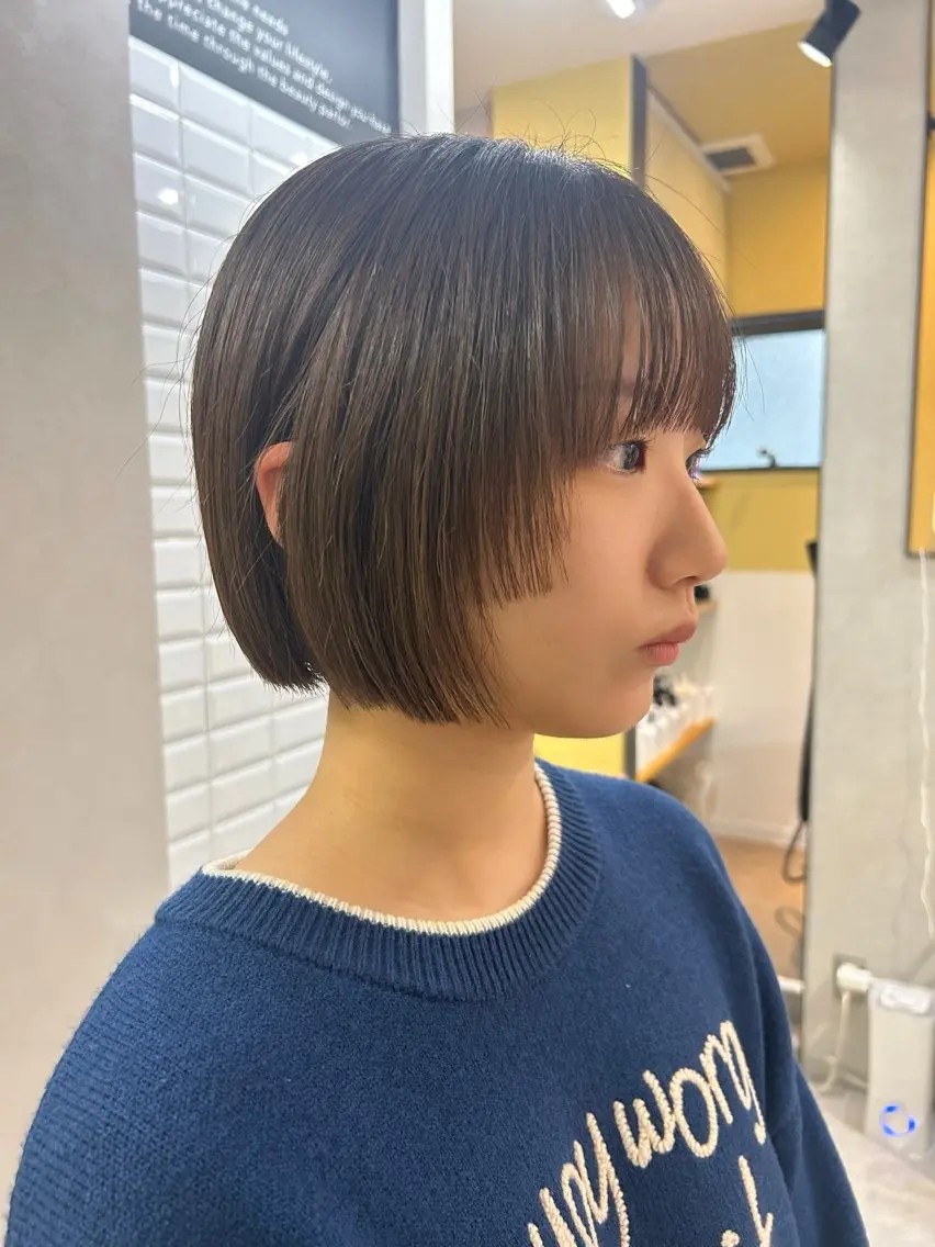 ショート カラー ボブ hubhair レイヤー/透明感のヘアスタイル