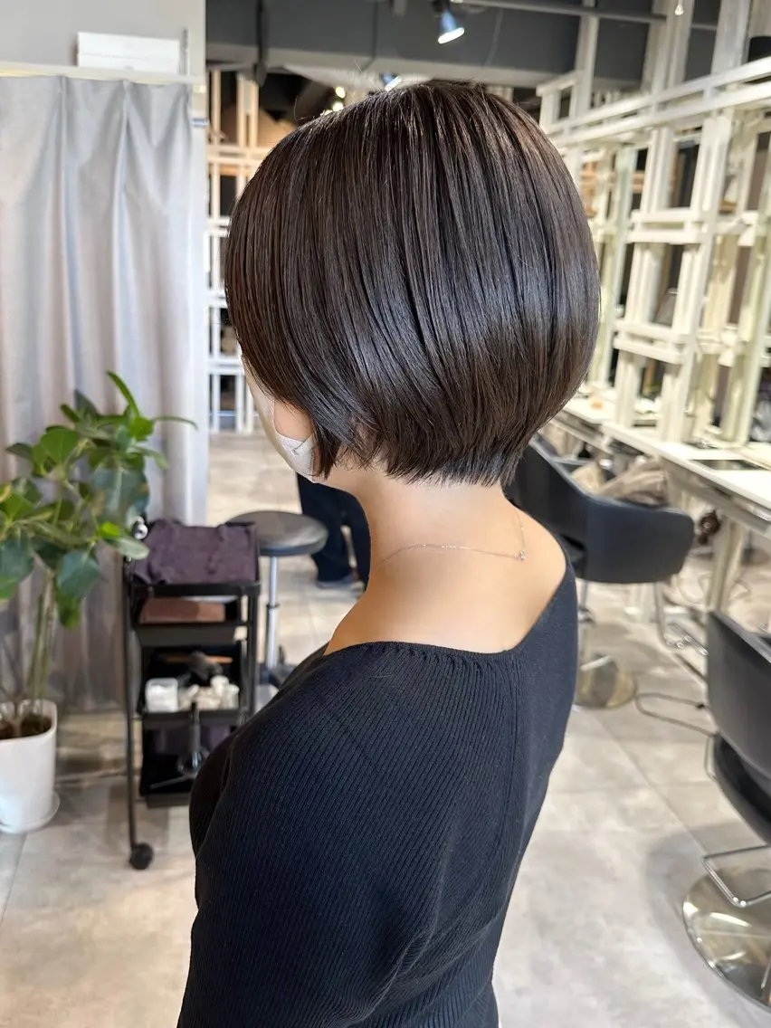 ショート カラー カット ヘアカラー トリートメント 透明感カラー/ボブ /佐藤伶のヘアスタイル