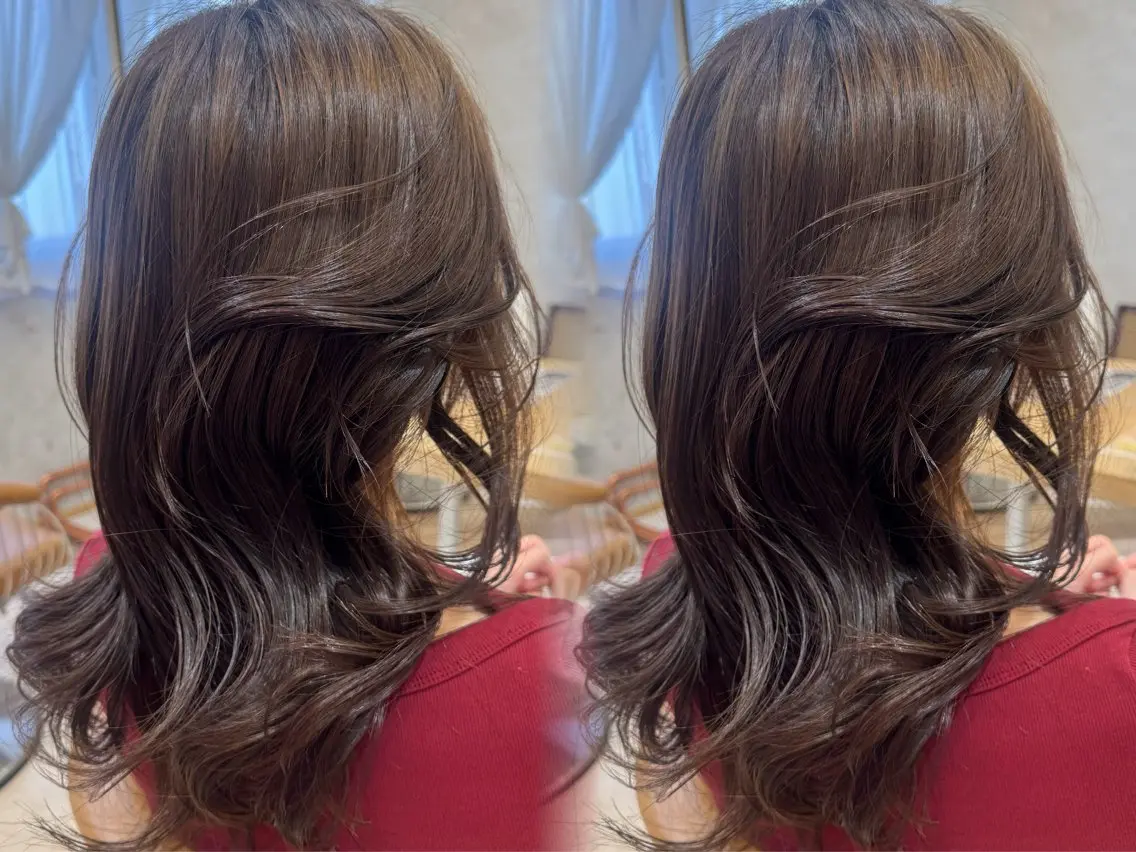 ミディアム ヘアカラー 橋本 りくのヘアスタイル