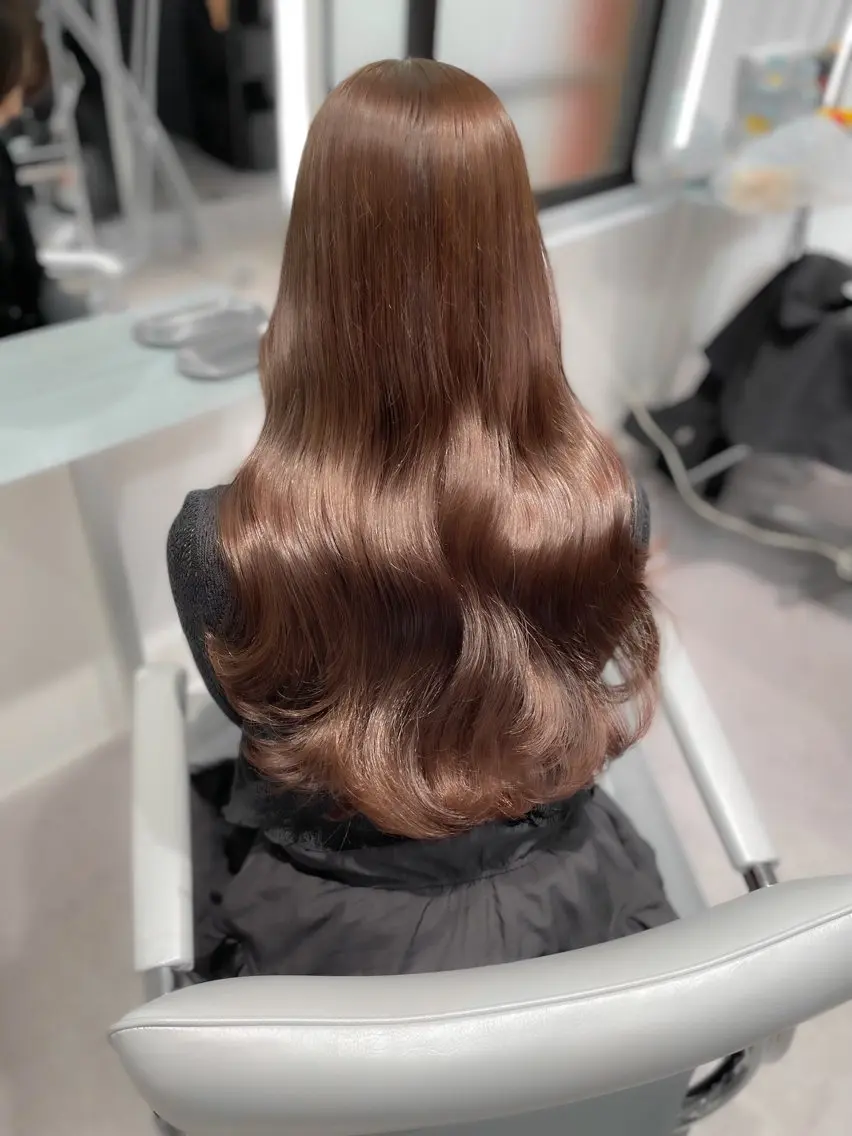 ロング 透明感巻ける縮毛矯正 可愛いStyle杏琉のヘアスタイル