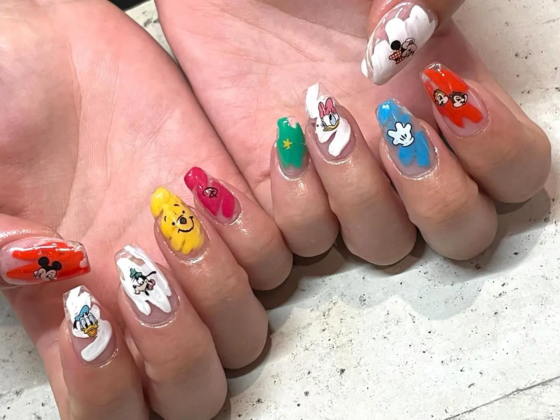 ネイル ハンドネイル 韓国/ワンホン/長さ 出しつけ放題🎀のネイルデザイン