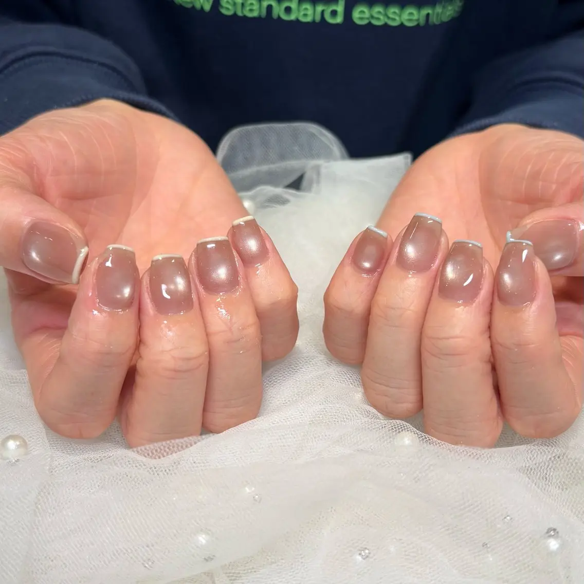 ネイル フレンチネイル パステルネイル ハンドネイル 荒巻 めいのネイルデザイン
