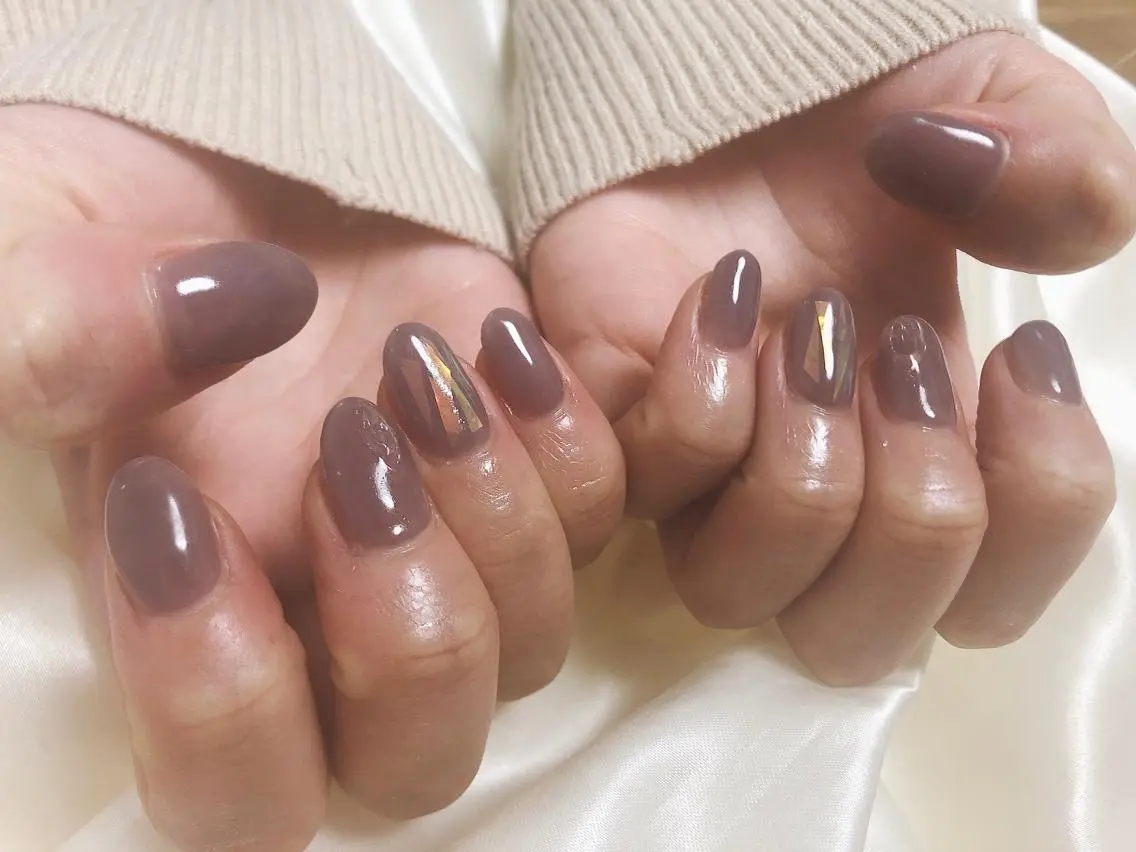 ネイル オーロラネイル ハンドネイル mogunail &blowのネイルデザイン