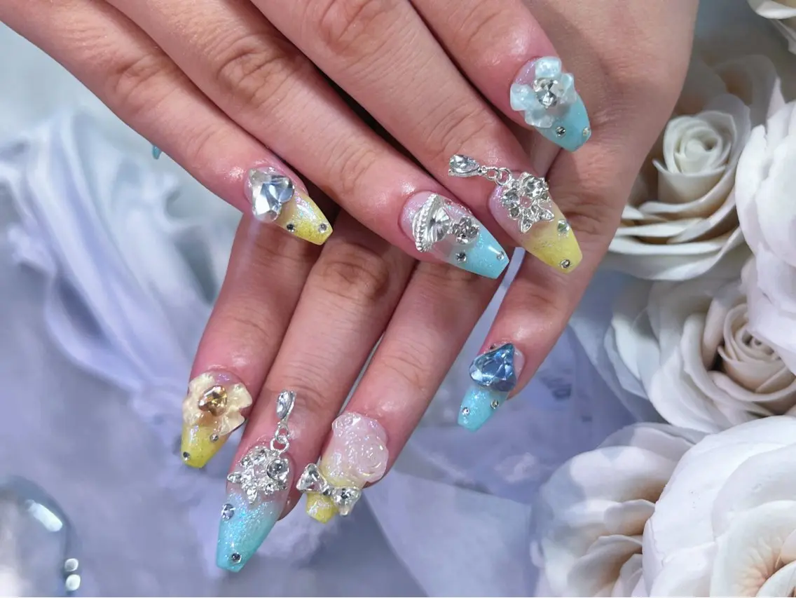 ネイル チークネイル ガーリー 持ち込み ワンカラーネイル スカルプネイル ハンドネイル Painty nailのネイルデザイン