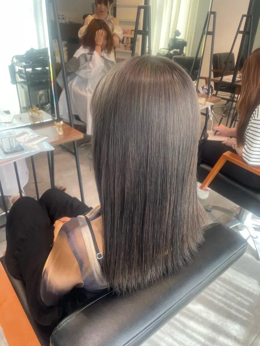 ミディアム カラー ヘアカラー トリートメント ヘアセット すずね♡ トータルビューティーのヘアスタイル