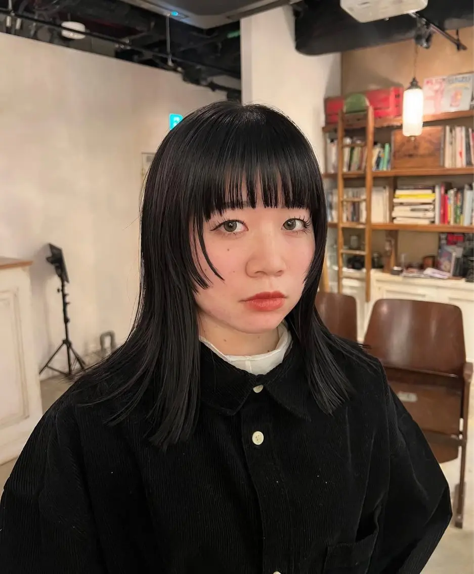 ミディアム 似合わせカット カット さくらい まりこのヘアスタイル