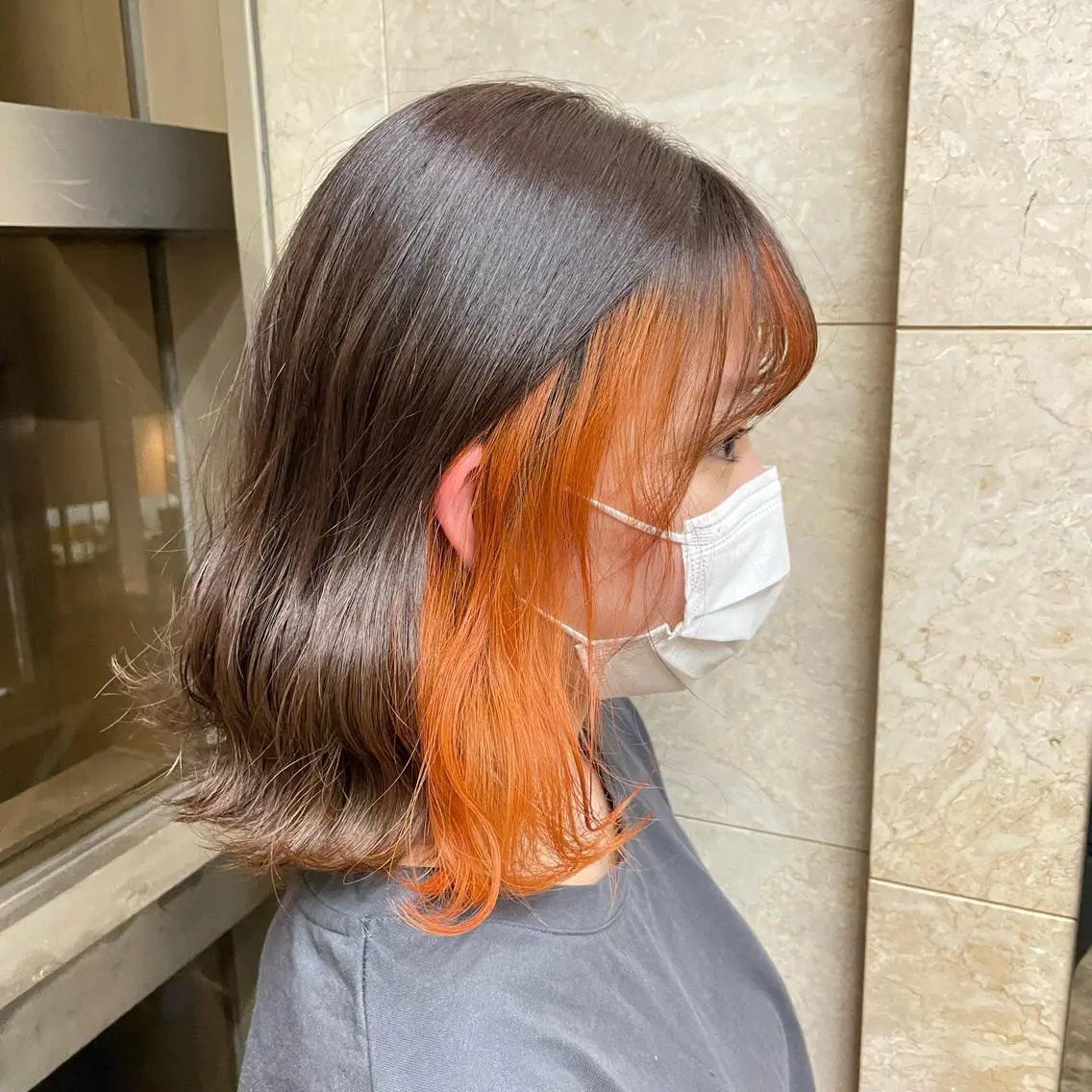 ミディアム カラー カット ヘアカラー ゆう🫧 透明感/ハイトーンのヘアスタイル
