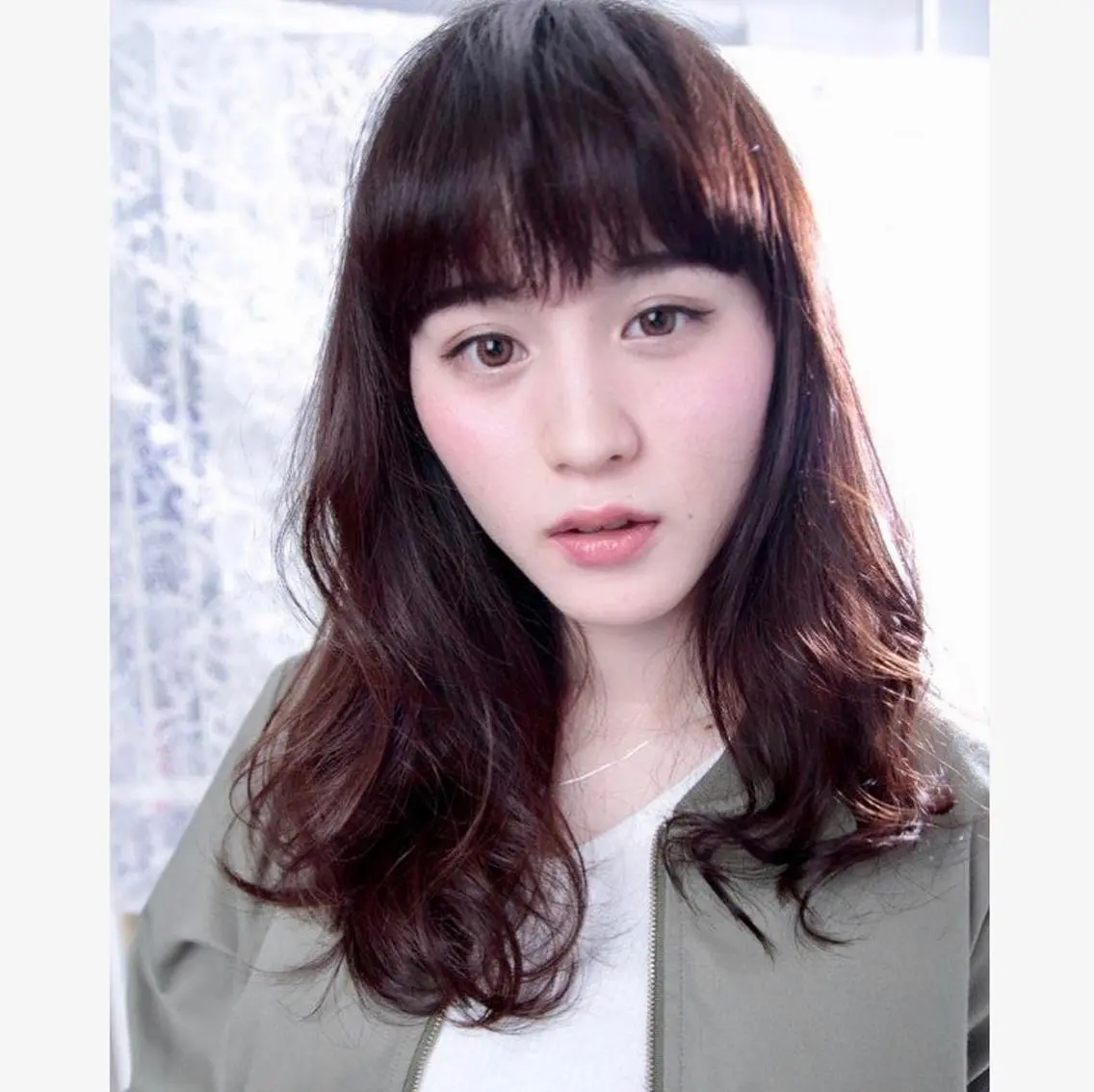 ロング カット ヘアカラー トリートメント 江崎 わか子のヘアスタイル