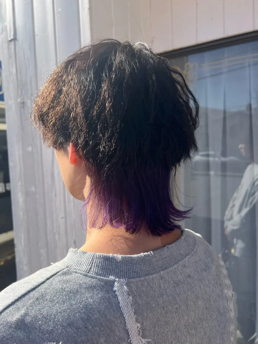 ショート パープルカラー ヘアケアソムリエ MIKUのヘアスタイル