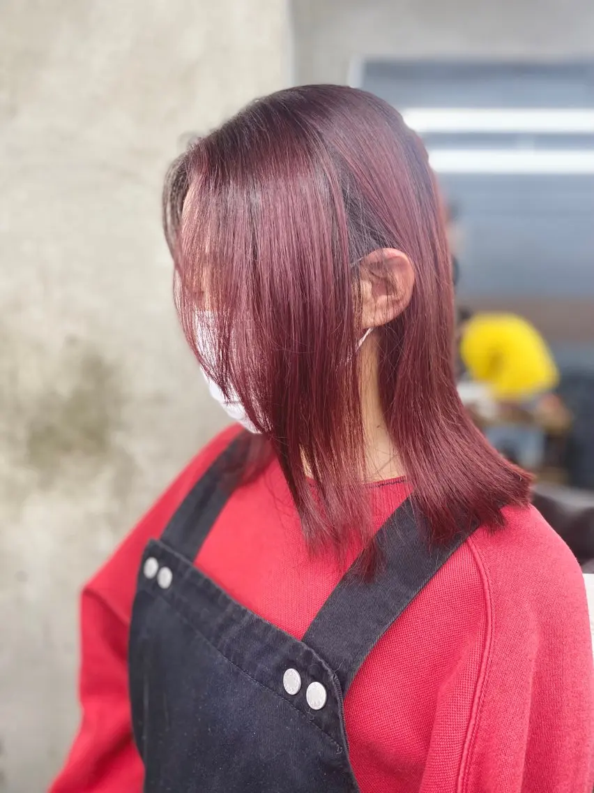 ミディアム カラー アディクシーカラー バレイヤージュ ブリーチ デザインカラー ダブルカラー カット ヘアカラー トリートメント opus 店長大和 レイヤー/赤み消しのヘアスタイル