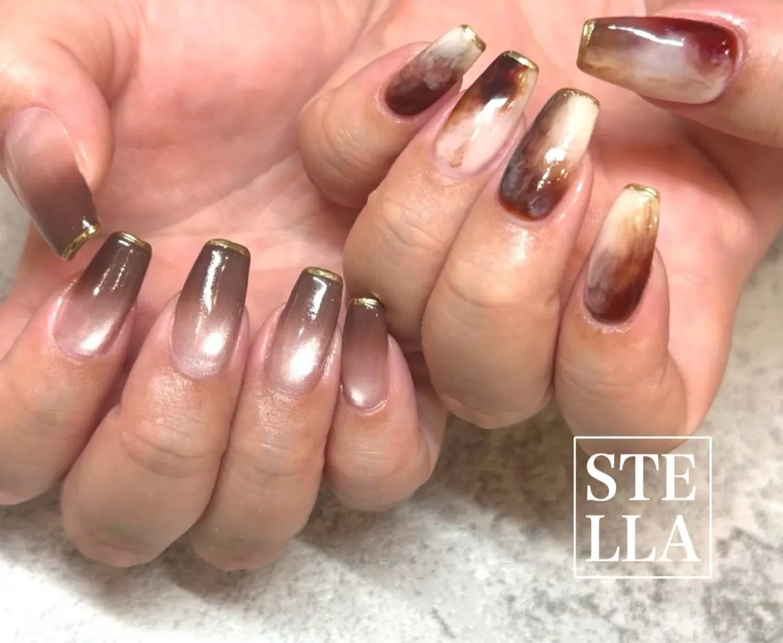 ネイル 持ち込み ニュアンスネイル ハンドネイル STELLA川口店 yamazakiのネイルデザイン