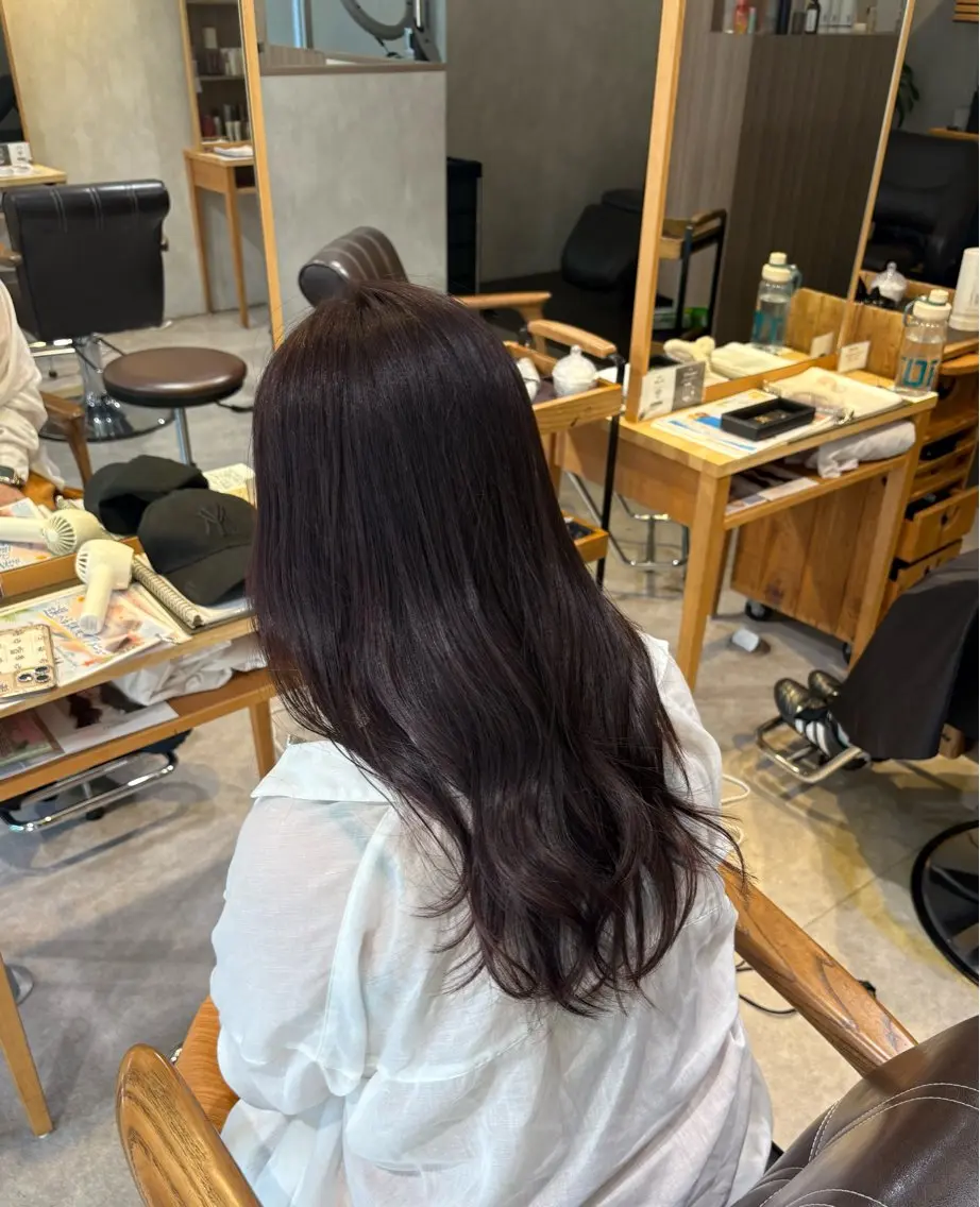ロング ピンクラベンダー 上原 佑介のヘアスタイル