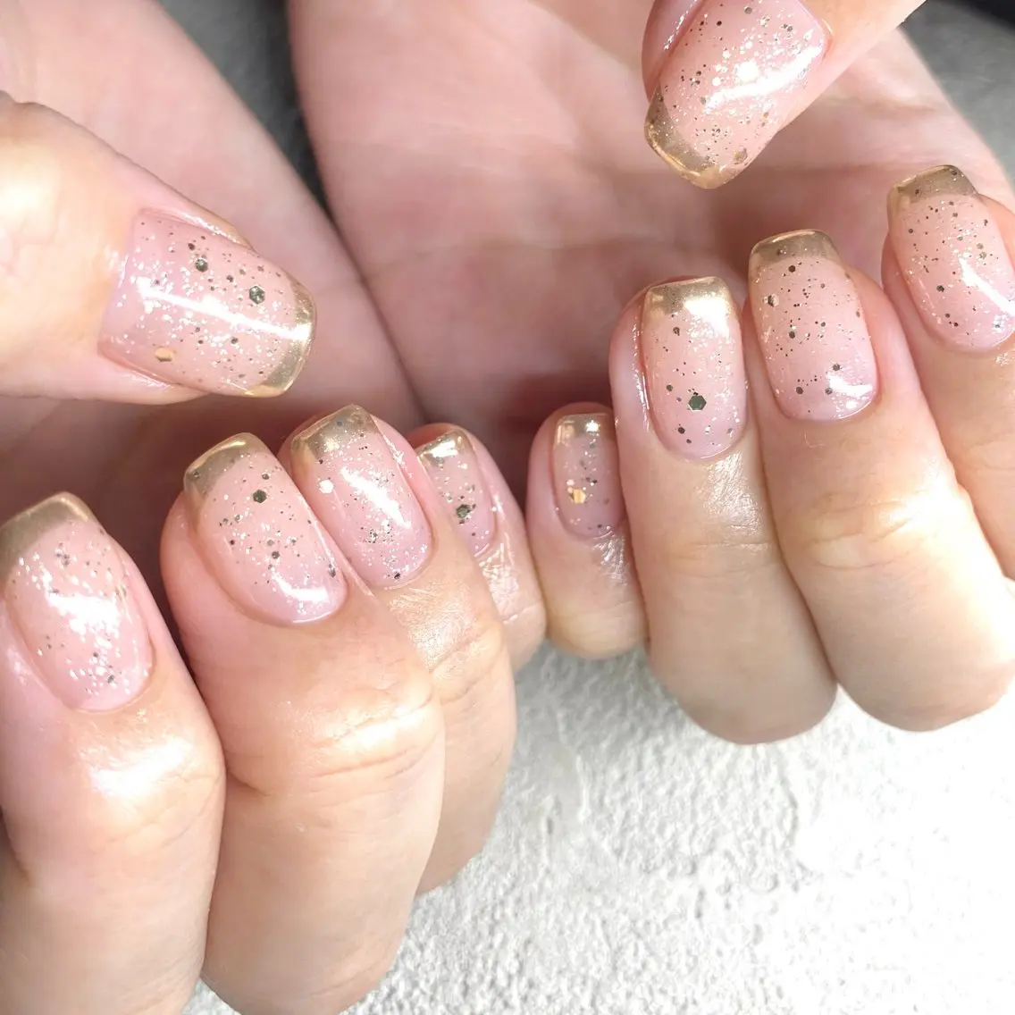 ネイル アートネイル ニュアンスネイル 冬ネイル ハンドネイル 山田 貴子のネイルデザイン