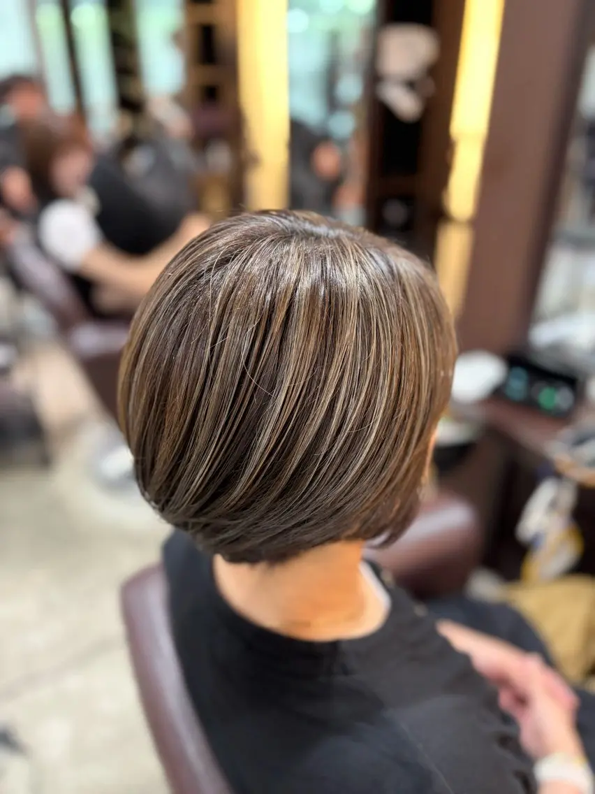 ショート ハイライト sweep 綾奈🐰🔑のヘアスタイル