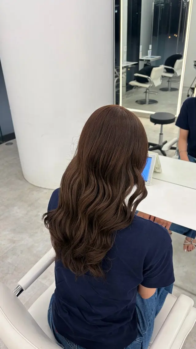 ロング ヘアカラー トリートメント 青木 瑠香のヘアスタイル