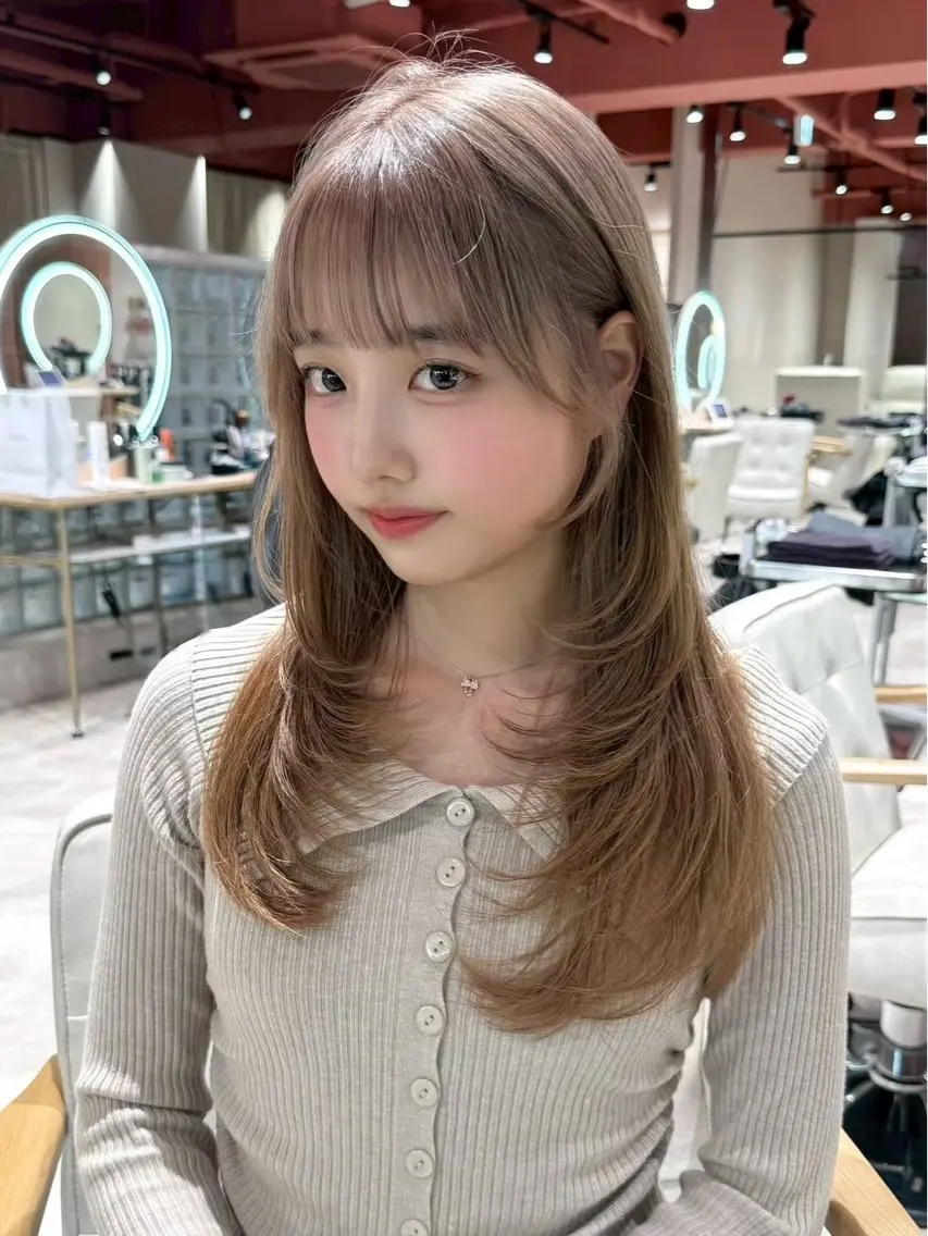 カラー ヘアカラー 艶髪カラー🫧 髪質改善🪼レアのヘアスタイル