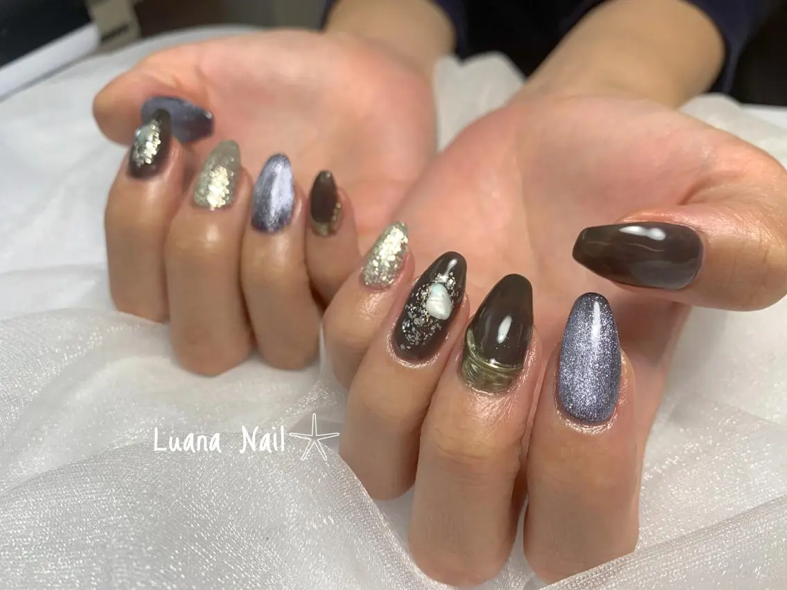 ネイル ミラーネイル ハンドネイル BeauJu by Luana Nailのネイルデザイン