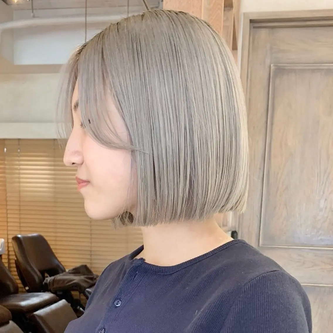 ミディアム 似合わせカット ヘアカラー トリートメント ハイトーン/ブリーチ /表参道/森山雄斗のヘアスタイル