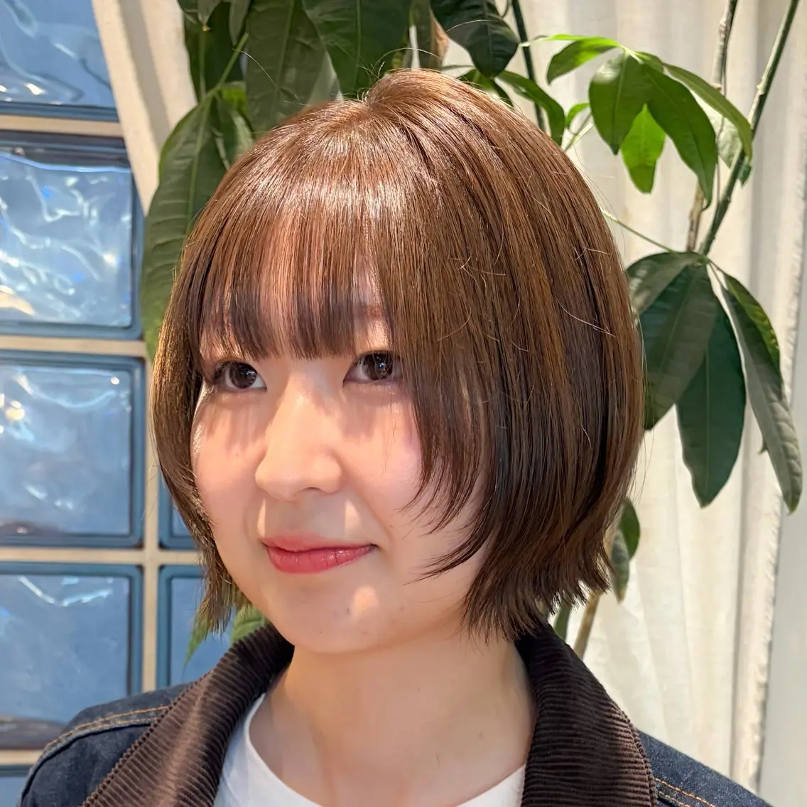 ショート ボブレイヤー ボブ レイヤーカット カット トリートメント ♥️ボブ縮毛矯正/暖 色/minami♥️のヘアスタイル