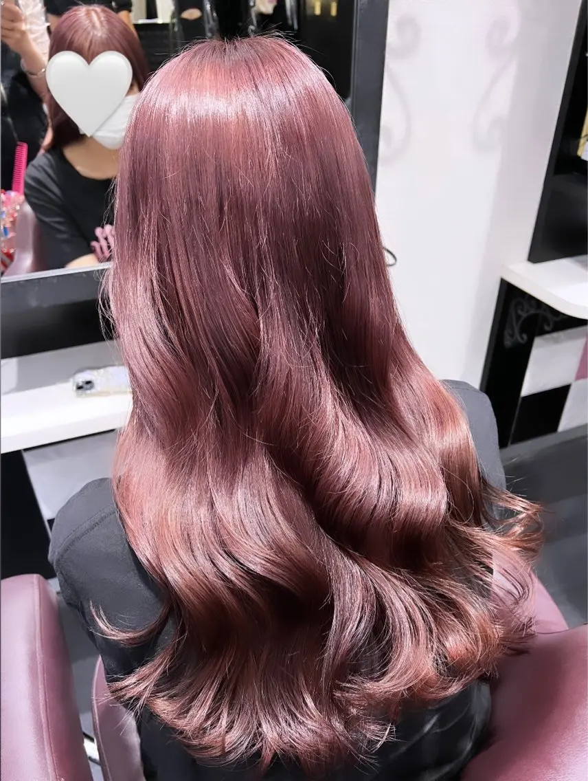 ロング カラー ブリーチ ブラウンカラー カシス ココアブラウン ラベンダーカラー ヘアカラー トリートメント 艶髪 ♡Tomiyaのヘアスタイル