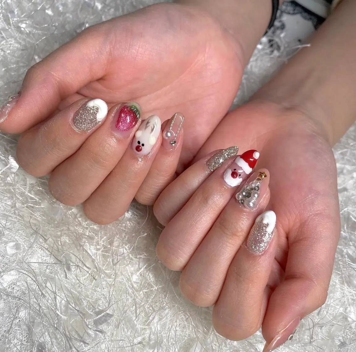 ネイル 長さ出し フレンチネイル ジェルネイル グラデーション 韓国ネイル ハンドネイル Nail&eye Belire 新宿のネイルデザイン