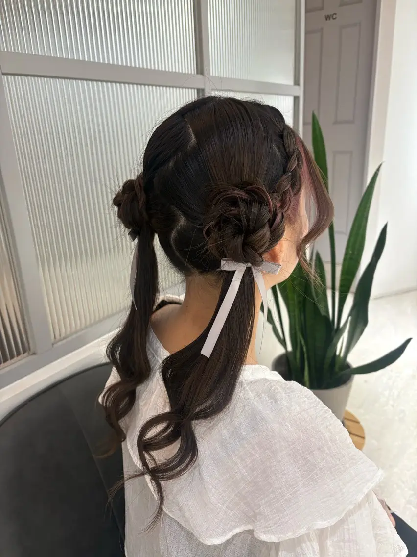 ヘアアレンジ ヘアセット 髪質改善/レイヤー× 縮毛矯正🤍maiのヘアスタイル