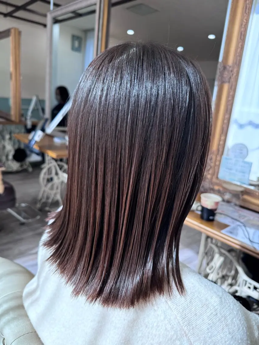 セミロング カラー 髪質改善 トリートメント カット ヘアカラー トリートメント 新越谷noble店長 松本拓也▶◀*.のヘアスタイル