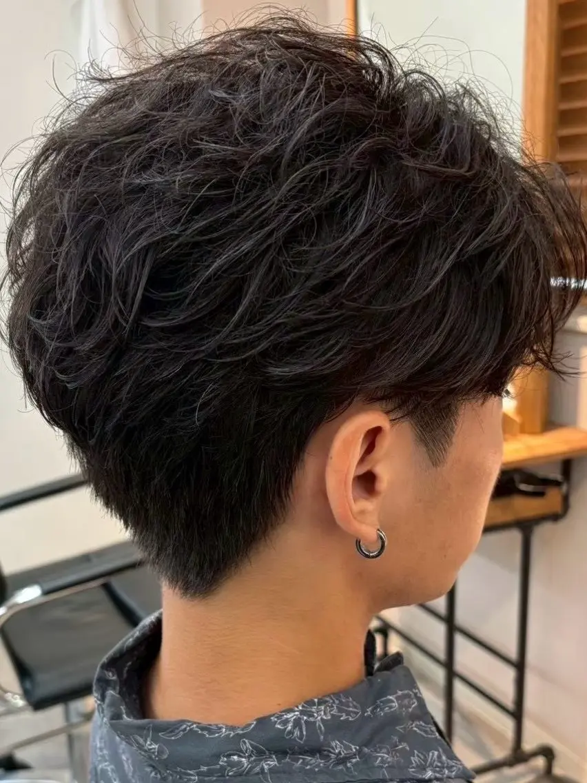 ミディアム カット パーマ メンズパーマ特化 /メンズ支持率◎のヘアスタイル