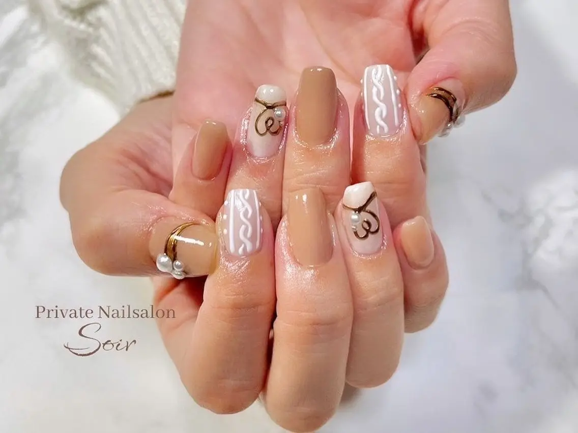 ネイル 持ち込み ハンドネイル nail soirのネイルデザイン