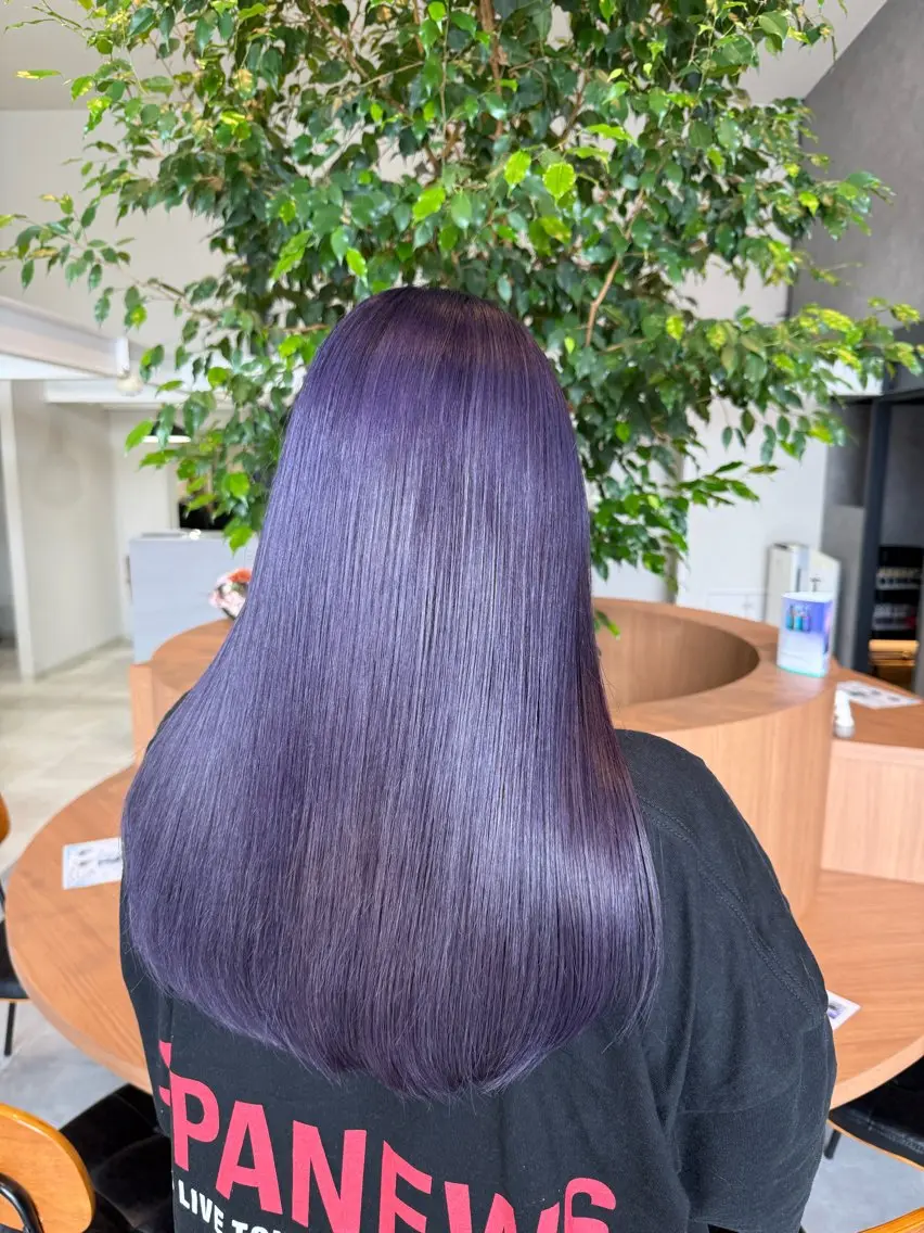 ロング カラー ラベンダーカラー パープルカラー ヘアカラー ayaka |トレンドヘアのヘアスタイル