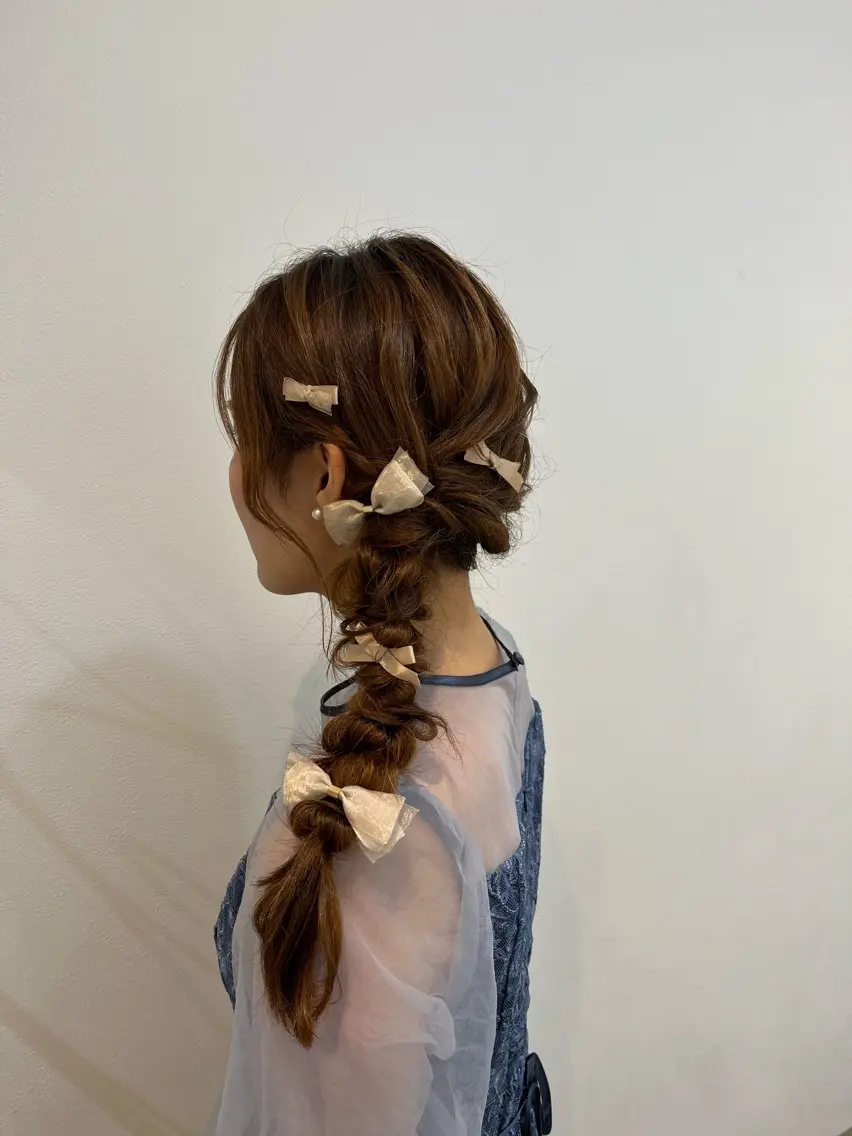 セミロング ヘアセット 🎀 縮毛矯正ヘア セット/ハルナ🎀のヘアスタイル