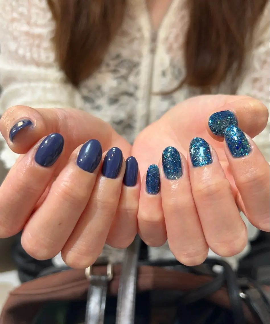 ネイル グラデーション ラメ(グリッター) マグネットネイル ミラーネイル ニュアンスネイル ハンドネイル Lumi de nailsのネイルデザイン