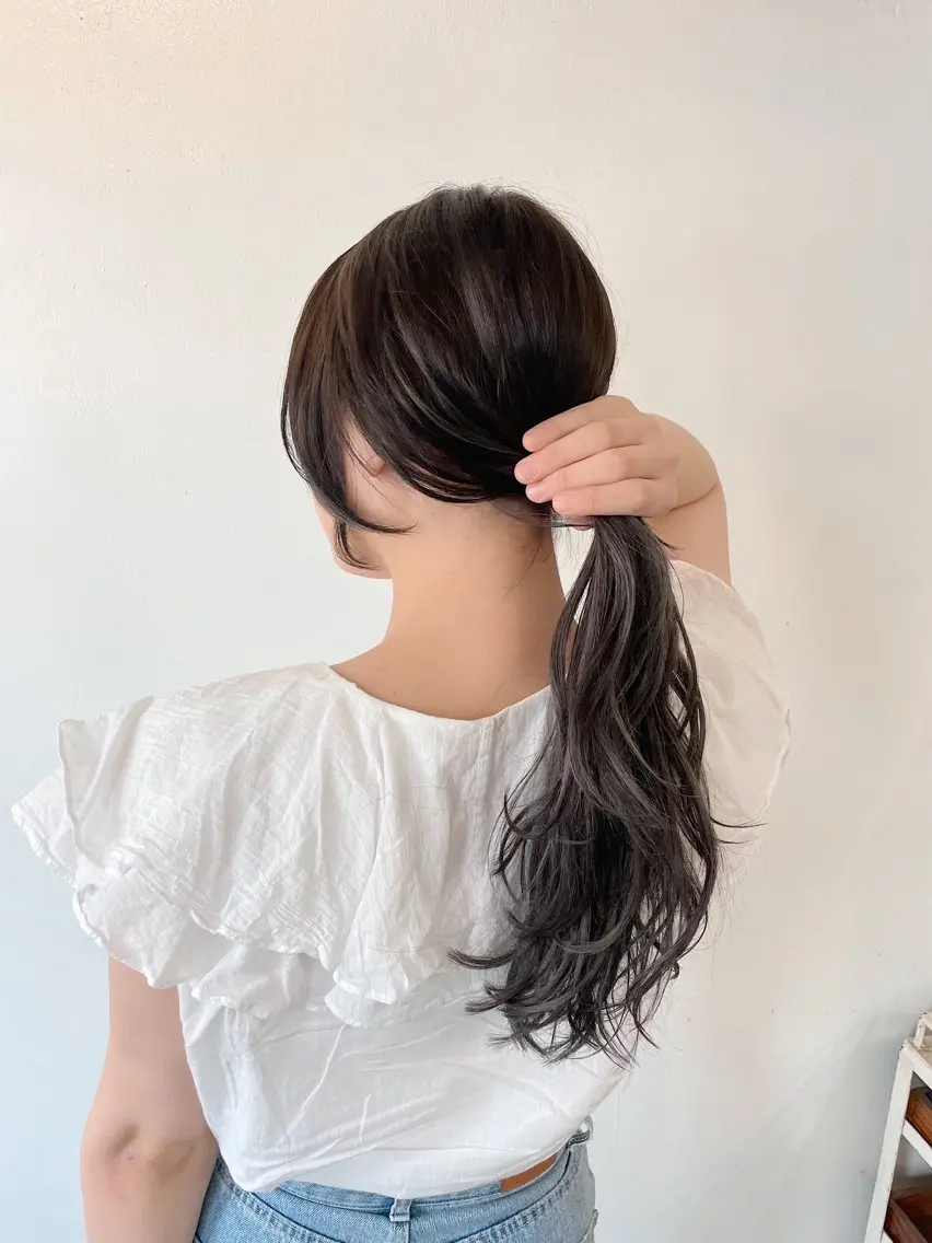 ロング シールエクステ エクステ h a k u 大倉 卓人のヘアスタイル