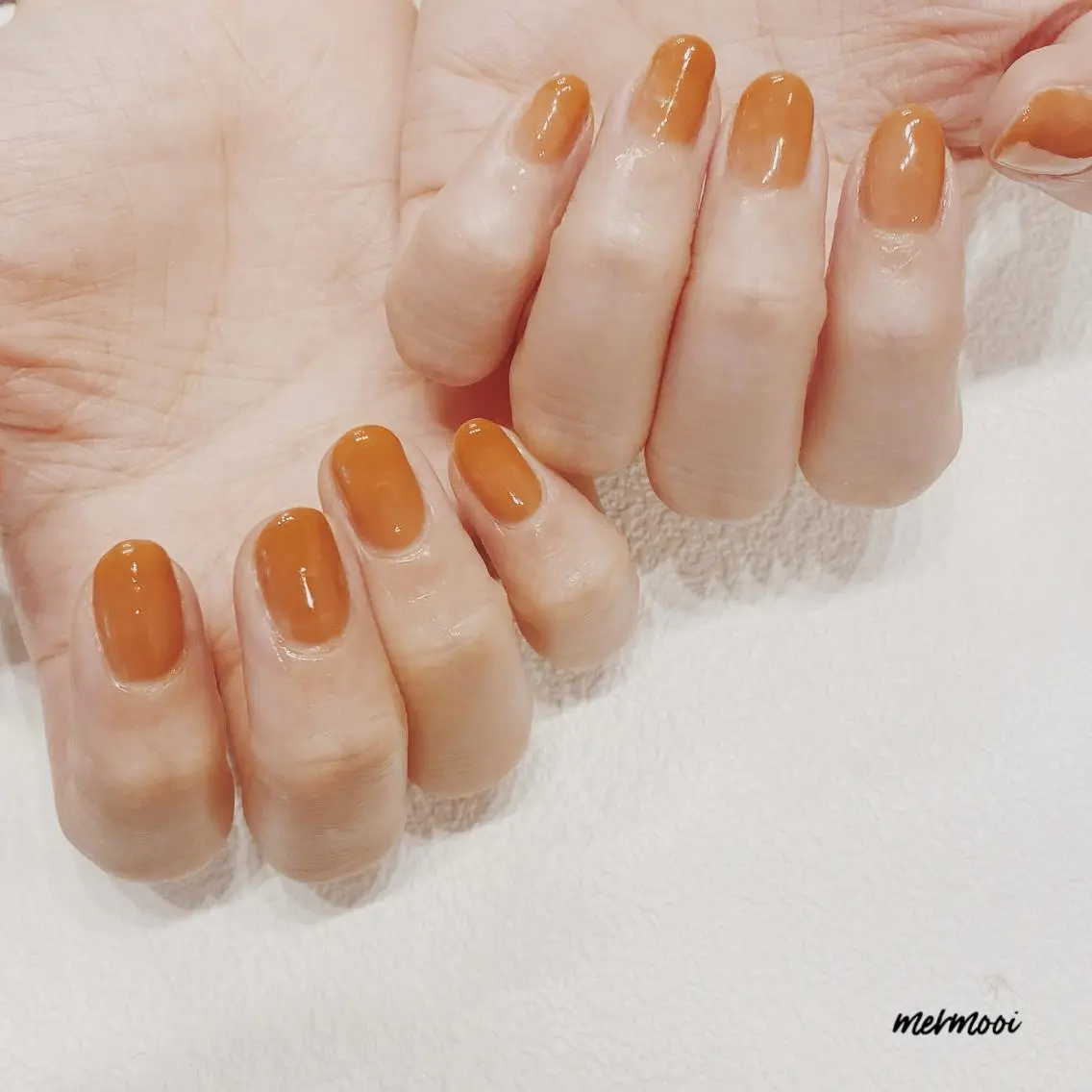 ネイル アートネイル クリアネイル ジェルネイル ワンカラーネイル パープル mermooi nailのネイルデザイン