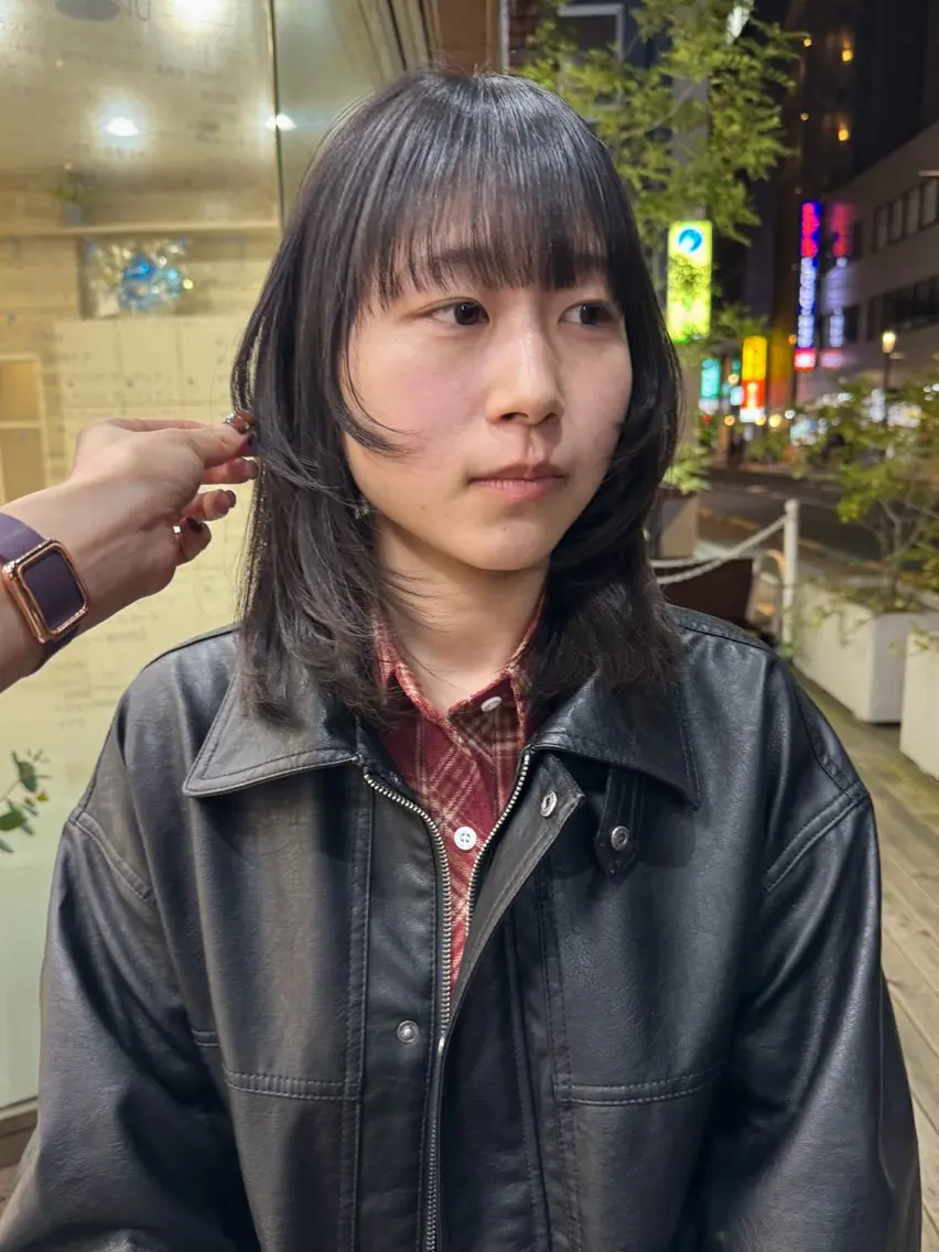 ミディアム カラー レイヤーカット Seeknext // Rukaのヘアスタイル